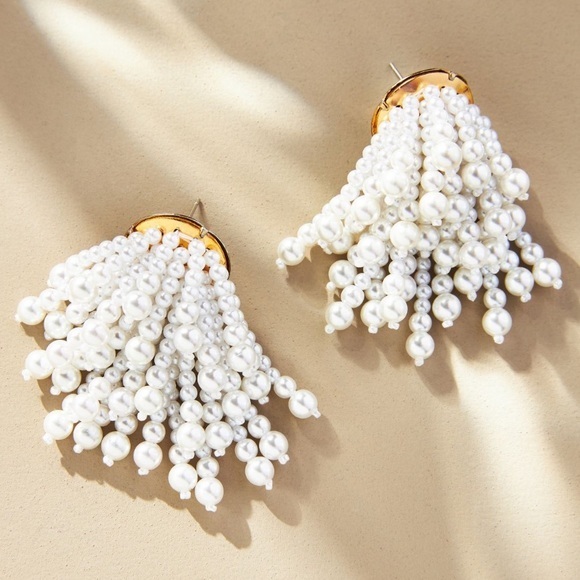 Anthropologie Pearl Firework Earrings NWT - Picture 1 of 5